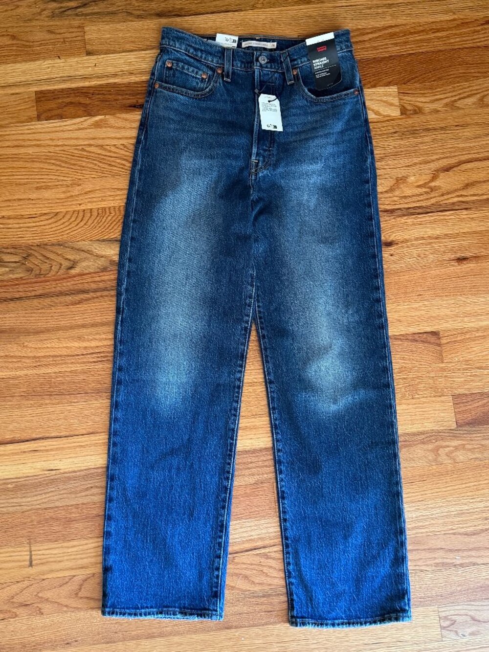 NWT Levi's Ribcage Straight Ankle Women's Jeans | On My Honor - Dark Wash | 28 - Picture 4 of 8